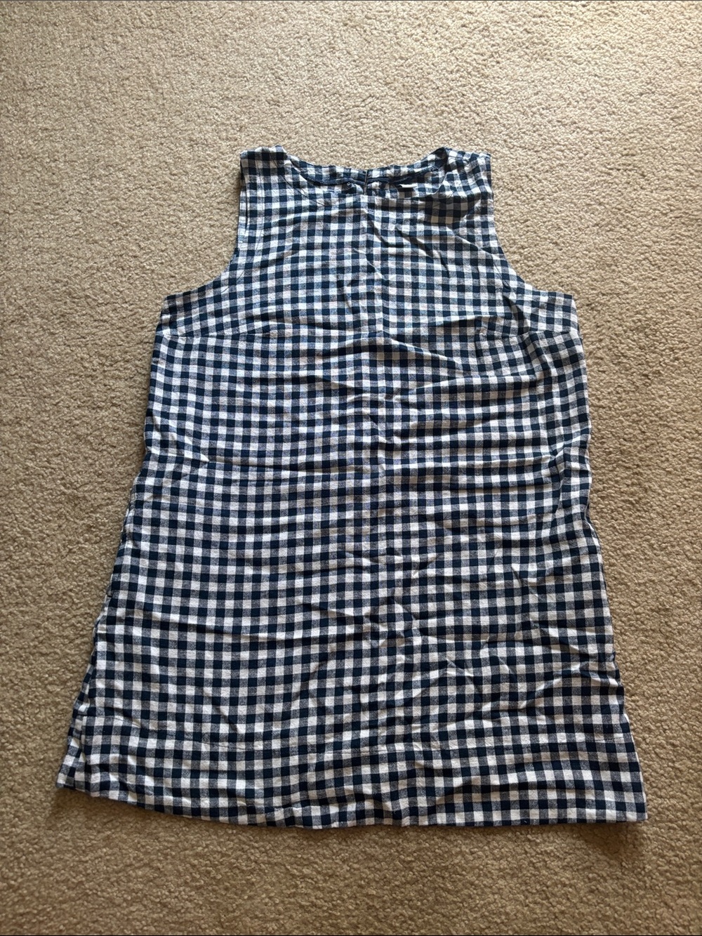 Old Navy Navy and White Gingham Sleeveless Dress